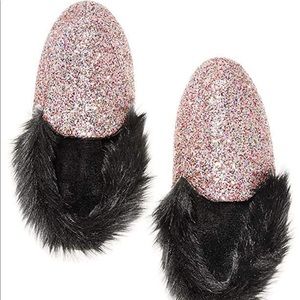 VS faux fur pink glitter Limited edition Slippers